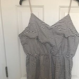 Gap Cotton Navy & White Striped Sundress